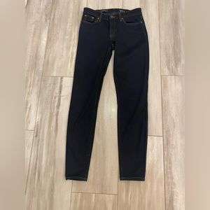 J. Crew Dark Wash Stretch Denim Tall toothpick Skinny Jean, women’s 27 Tall
